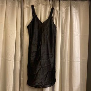 Black Polyester slip night gown